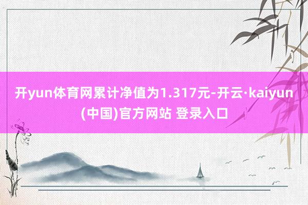 开yun体育网累计净值为1.317元-开云·kaiyun(中国)官方网站 登录入口